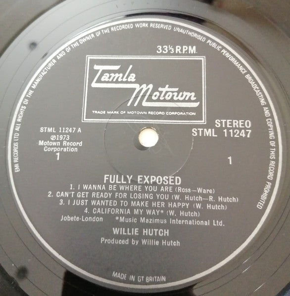 Willie Hutch : Fully Exposed (LP, Album)