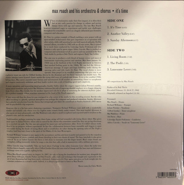 Max Roach His Chorus And Orchestra : It's Time (LP, Album, Mono)
