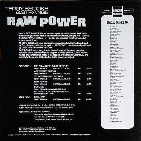 Strange* : Raw Power (LP, Album, RE)
