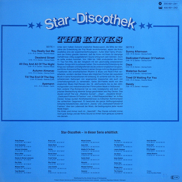 The Kinks : Star-Discothek (LP, Comp, RP)