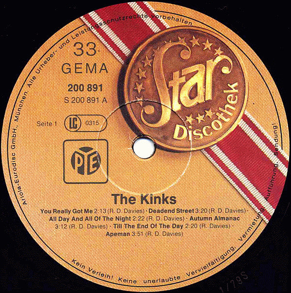 The Kinks : Star-Discothek (LP, Comp, RP)