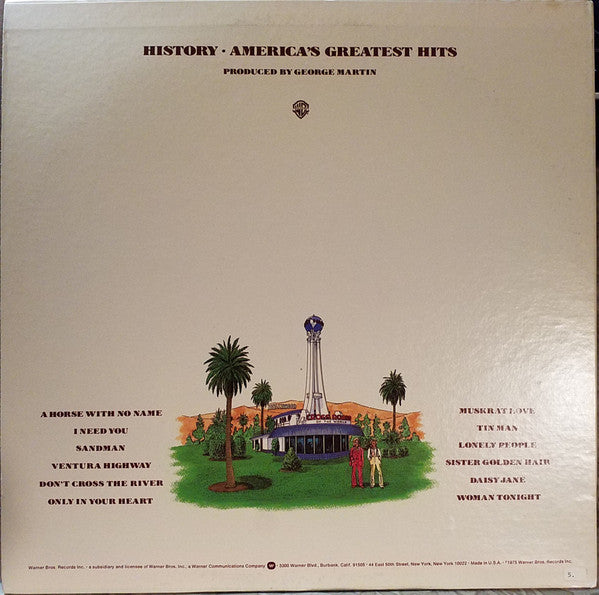 America (2) : History · America's Greatest Hits (LP, Comp, RE, Win)