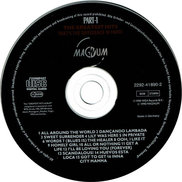 Various : The Greatest Hits - Part 1 (CD, Comp)