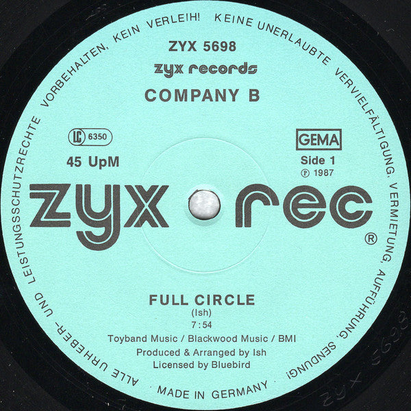 Company B : Full Circle (12", Maxi)