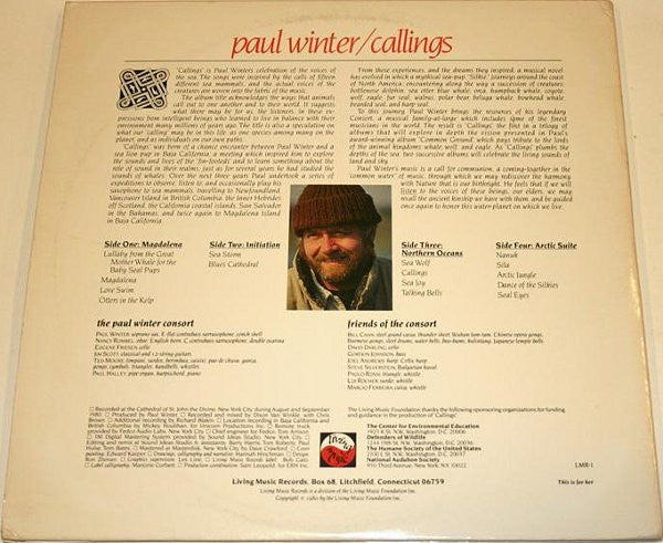 Paul Winter (2) : Callings (2xLP, Album, Gat)