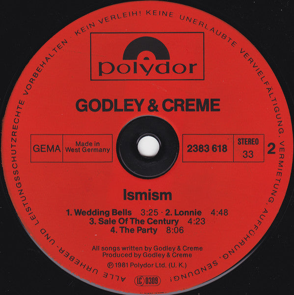 Godley & Creme : Ismism (LP, Album)