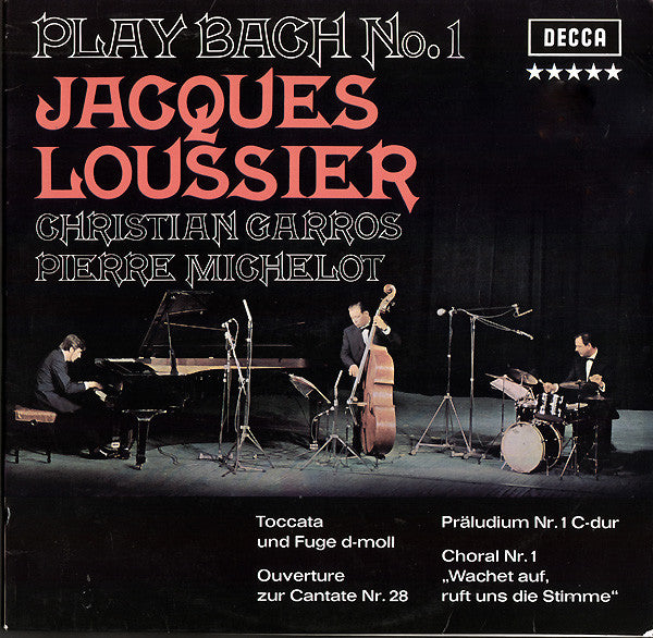 Jacques Loussier / Christian Garros / Pierre Michelot : Play Bach No.1 (LP)