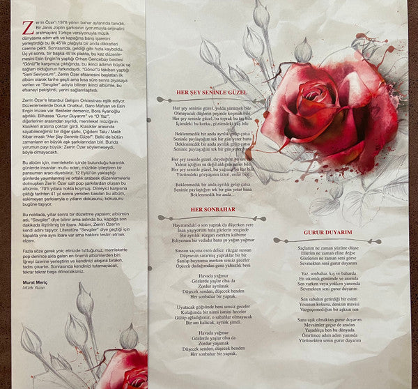 Zerrin Özer : Sevgiler (LP, Album, RE, RM, 180)