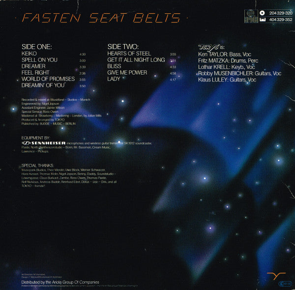 Tokyo (4) : Fasten Seat Belts (LP, Album)