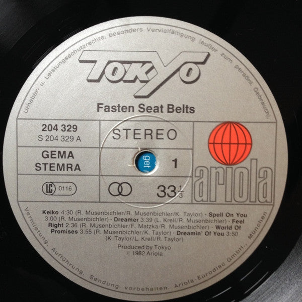 Tokyo (4) : Fasten Seat Belts (LP, Album)