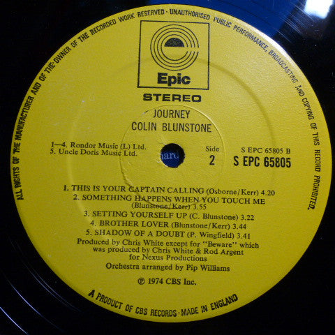 Colin Blunstone : Journey (LP, Album)