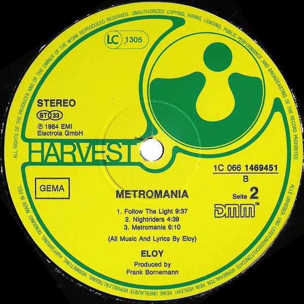 Eloy : Metromania (LP, Album)