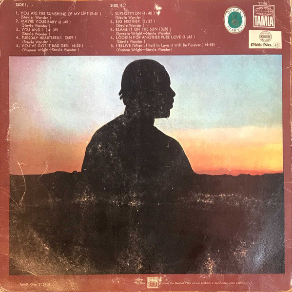 Stevie Wonder : Talking Book (LP, Album, Club)