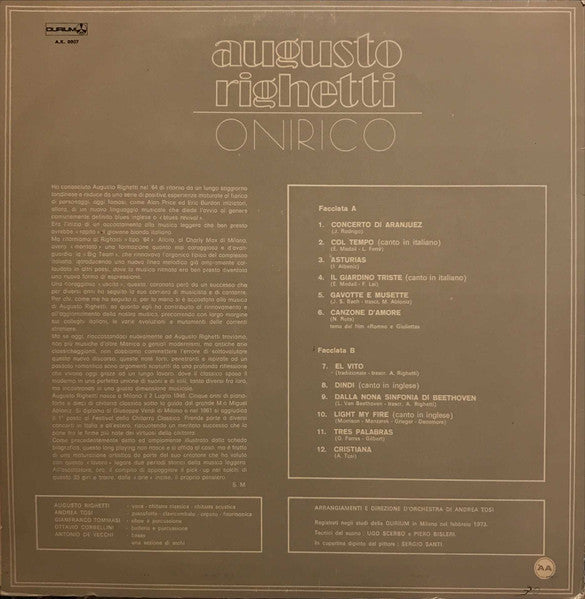 Augusto Righetti : Rodrigo Guitar Concerto (LP, Album)
