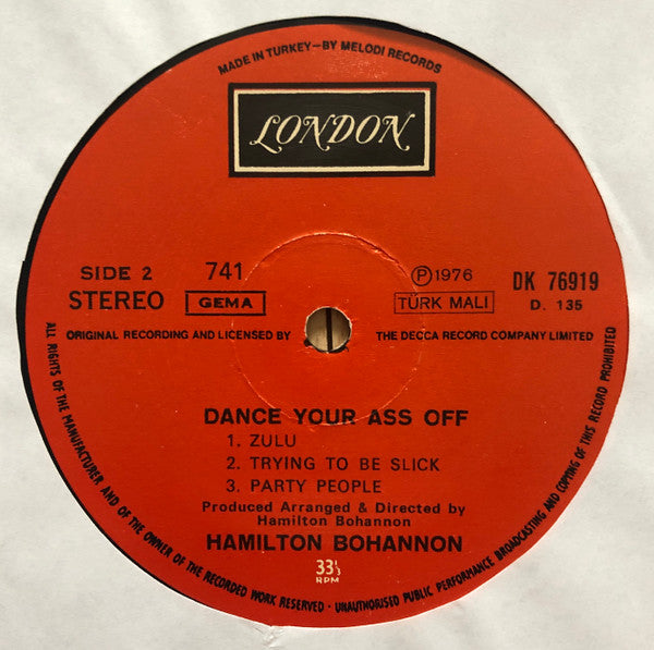 Hamilton Bohannon : Dance Your Ass Off (LP, Album)