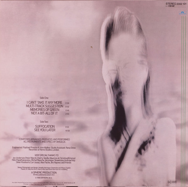 Vangelis : See You Later (LP, Album)