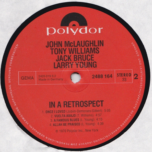 John McLaughlin Featuring The Tony Williams Lifetime : In Retrospect (2xLP, Comp)