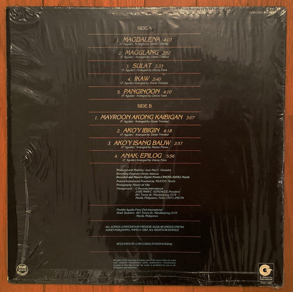 Freddie Aguilar : Magdalena (LP, Album)