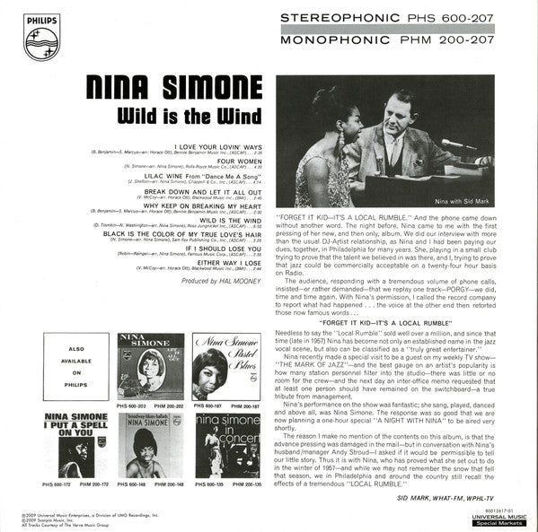 Nina Simone : Wild Is The Wind (LP, Album, RE, 180)