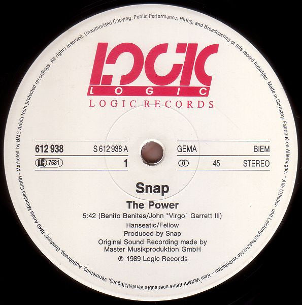 Snap! : The Power (12", Maxi)