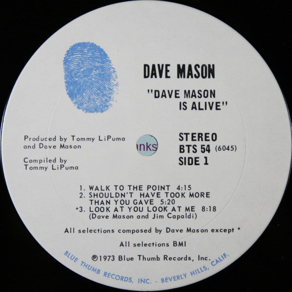 Dave Mason : Dave Mason Is Alive! (LP, Album)