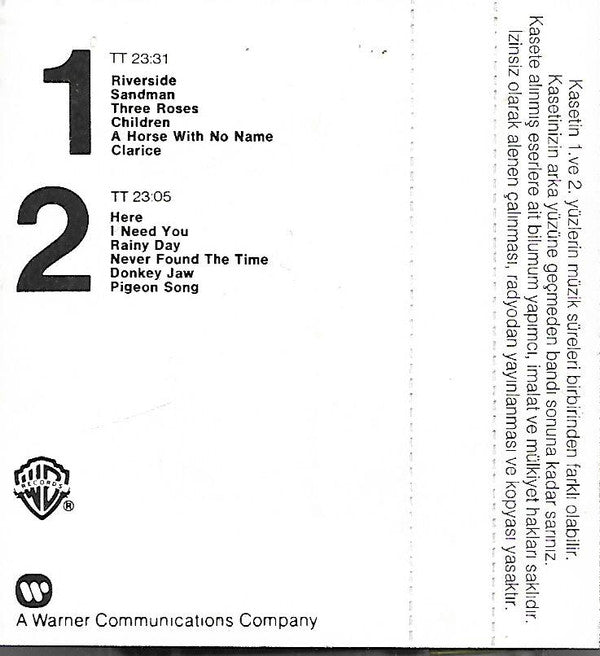 America (2) : America (Cass, Album, RE)