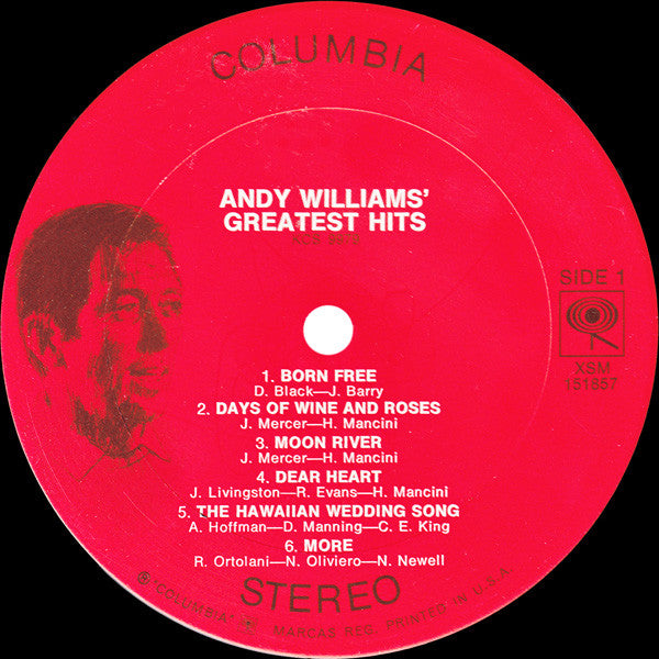 Andy Williams : Andy Williams' Greatest Hits (LP, Comp, San)