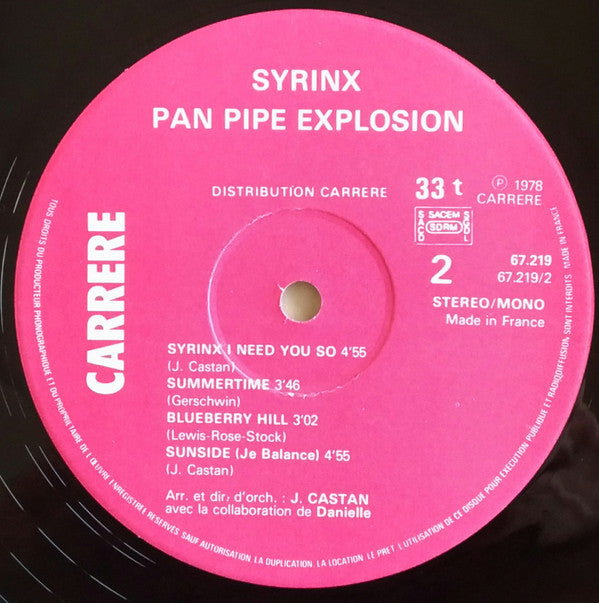 Syrinx (7) : Pan Pipe Explosion (LP)