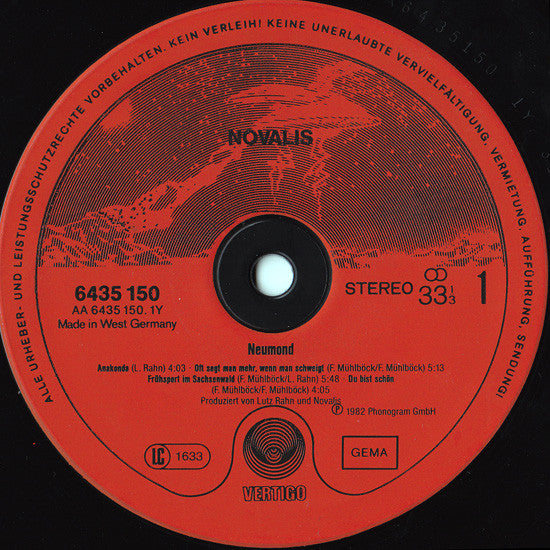 Novalis (3) : Neumond (LP, Album)
