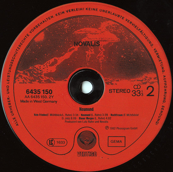 Novalis (3) : Neumond (LP, Album)