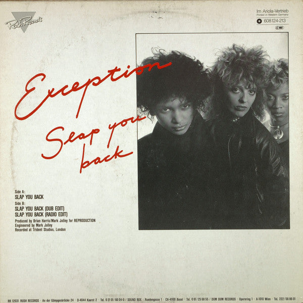 Exception : Slap You Back (12")