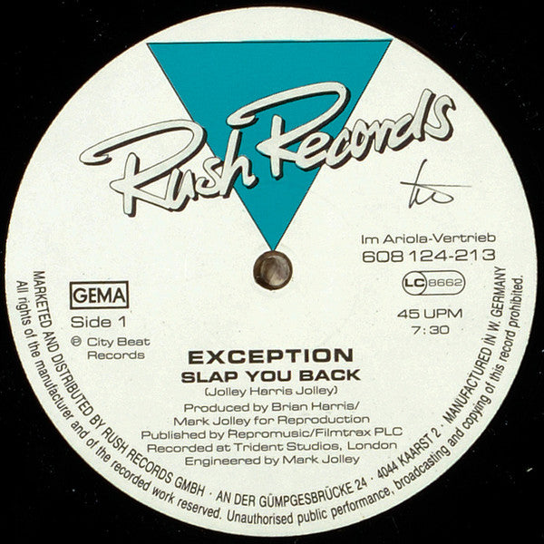 Exception : Slap You Back (12")