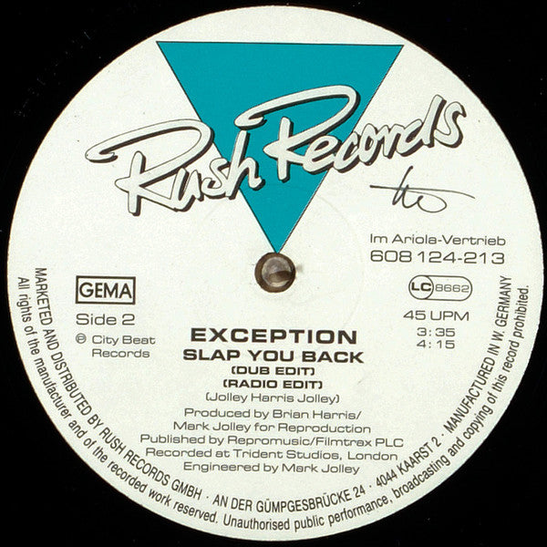 Exception : Slap You Back (12")