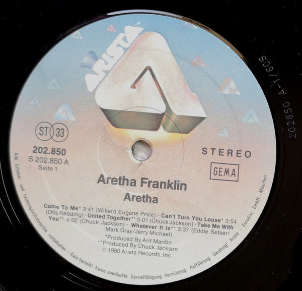 Aretha Franklin : Aretha (LP, Album)