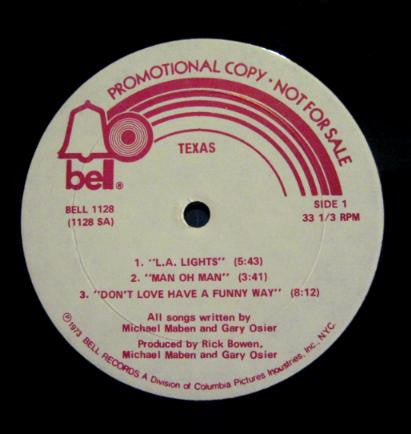 Texas (3) : Texas (LP, Album, Promo)