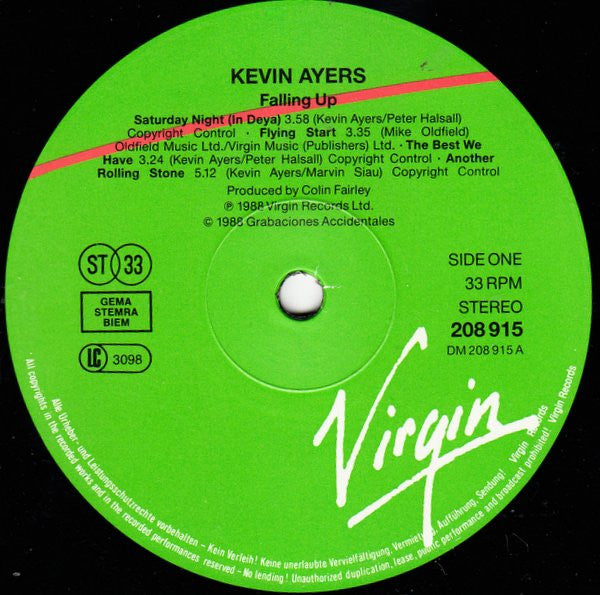 Kevin Ayers : Falling Up (LP, Album)
