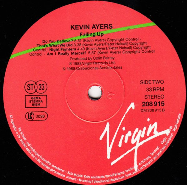 Kevin Ayers : Falling Up (LP, Album)