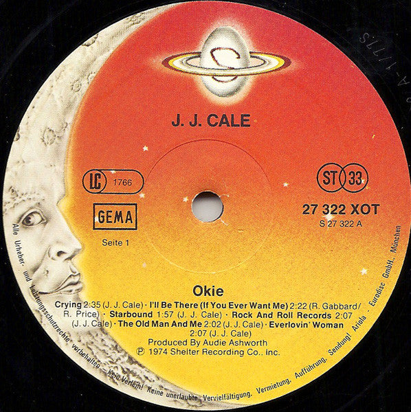 J.J. Cale : Okie (LP, Album, RE)