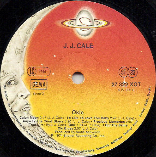 J.J. Cale : Okie (LP, Album, RE)