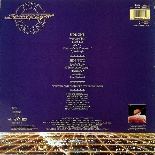 Peter Bardens : Speed Of Light (LP, Album)