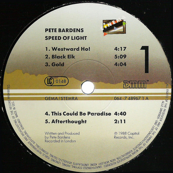 Peter Bardens : Speed Of Light (LP, Album)
