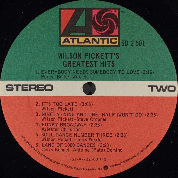 Wilson Pickett : Wilson Pickett's Greatest Hits (2xLP, Comp, RE, PR )