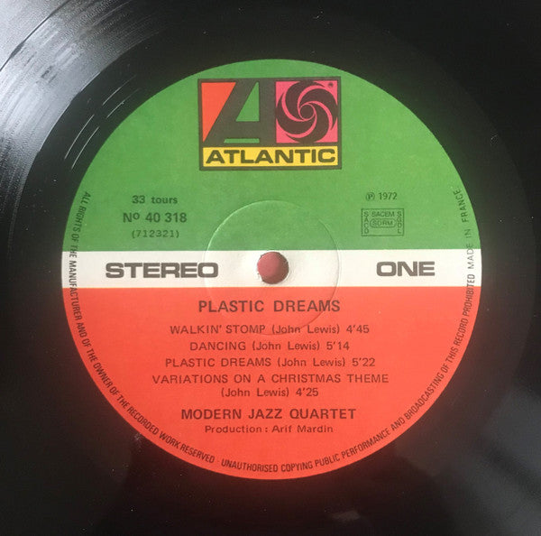 The Modern Jazz Quartet : Plastic Dreams (LP, Album)