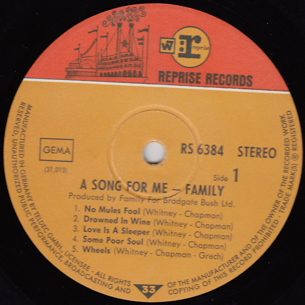 Family (6) : A Song For Me (LP, Album, Gat)