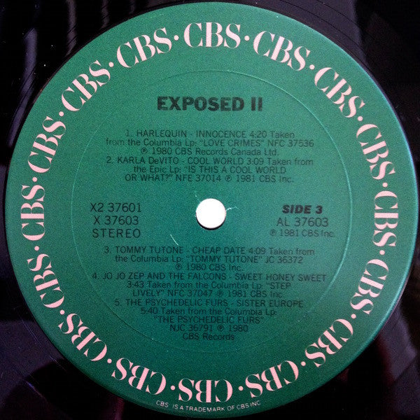 Various : Exposed II: A Cheap Peek At Today's Provocative New Rock (2xLP, Comp, San)