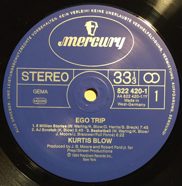 Kurtis Blow : Ego Trip (LP, Album)