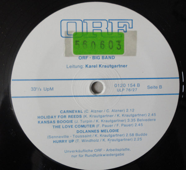 ORF Big Band ; Leitung: Karel Krautgartner : ORF Arbeitsplatte 76/27 (LP, Transcription)