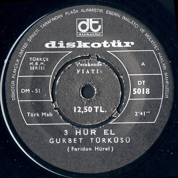 3 Hür-El : Gurbet Türküsü / Diday-Dom (7", Single)