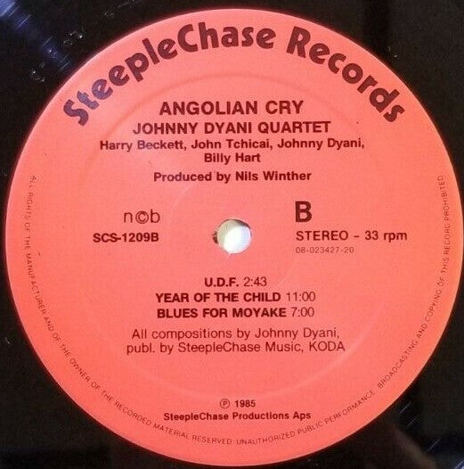 Johnny Dyani Quartet : Angolian Cry (LP)