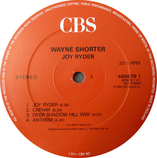 Wayne Shorter : Joy Ryder (LP, Album)